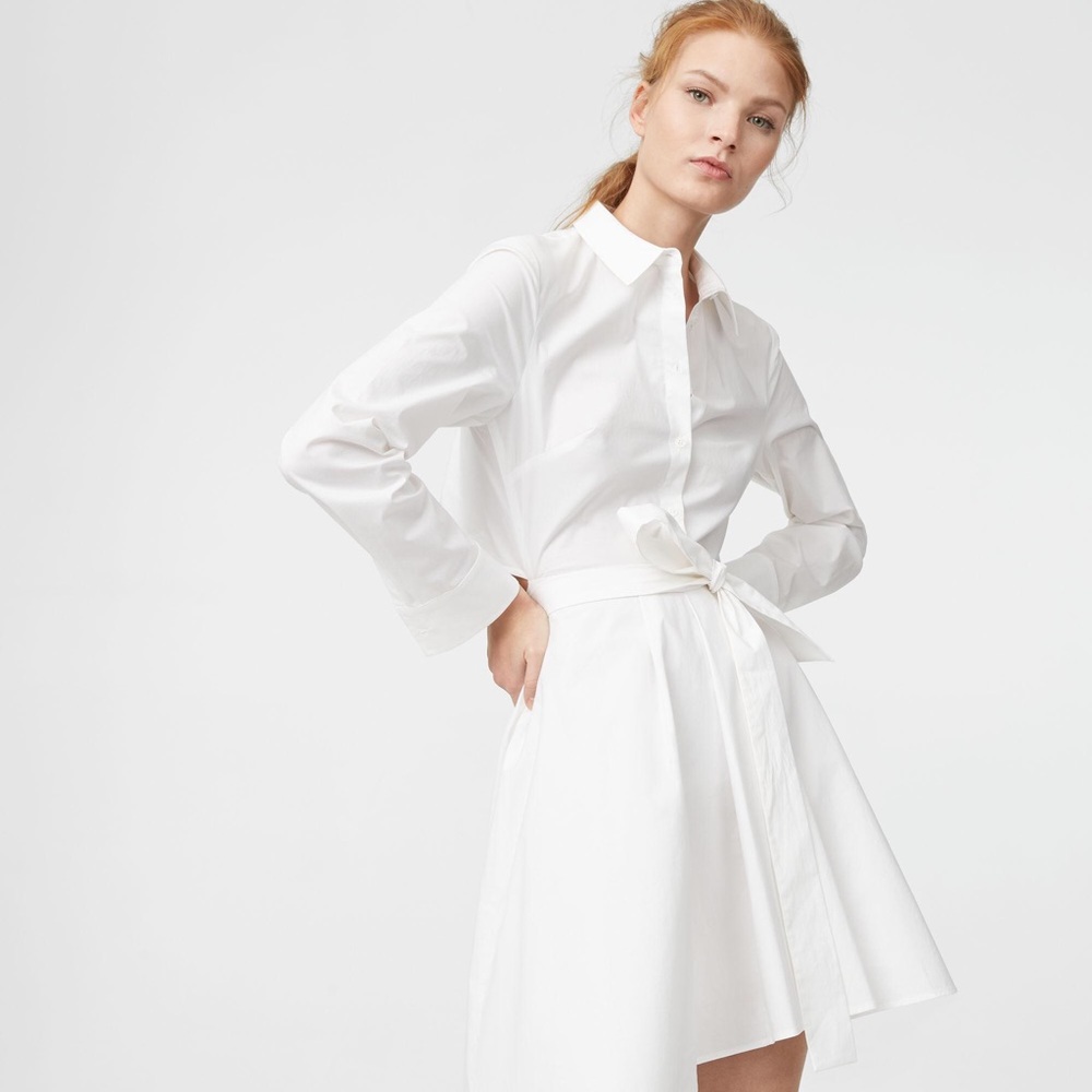 NWT Club Monaco WHITE SHIRT DRESS - Picture 3 of 4